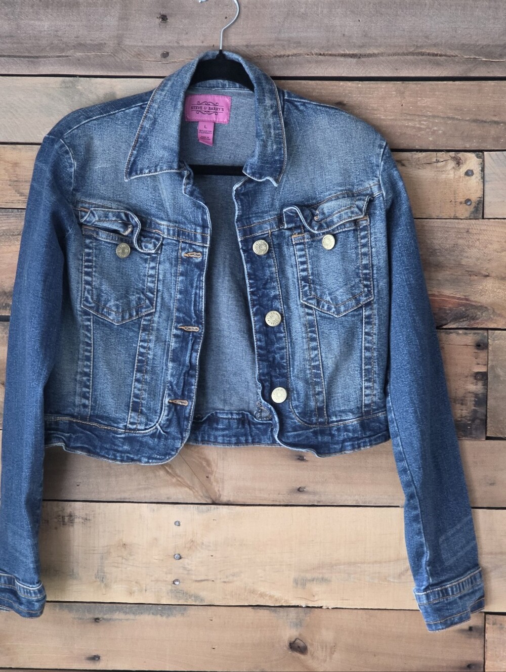 Steve & Barry's Blue Denim Crop Jean Jacket